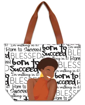 Born to Succeed Canvas Handbag- African American Expressions