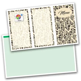 Flourish 8-1/2" x 14" Blank Menu Jackets Green - Pack of 500