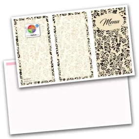 Flourish 8-1/2" x 14" Blank Menu Jackets Pink - Pack of 500