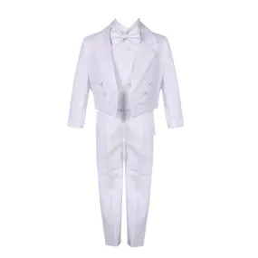 Baby Boys White 5 Piece Vest Jacket Pants Special Occasion Tuxedo Suit 3-24M