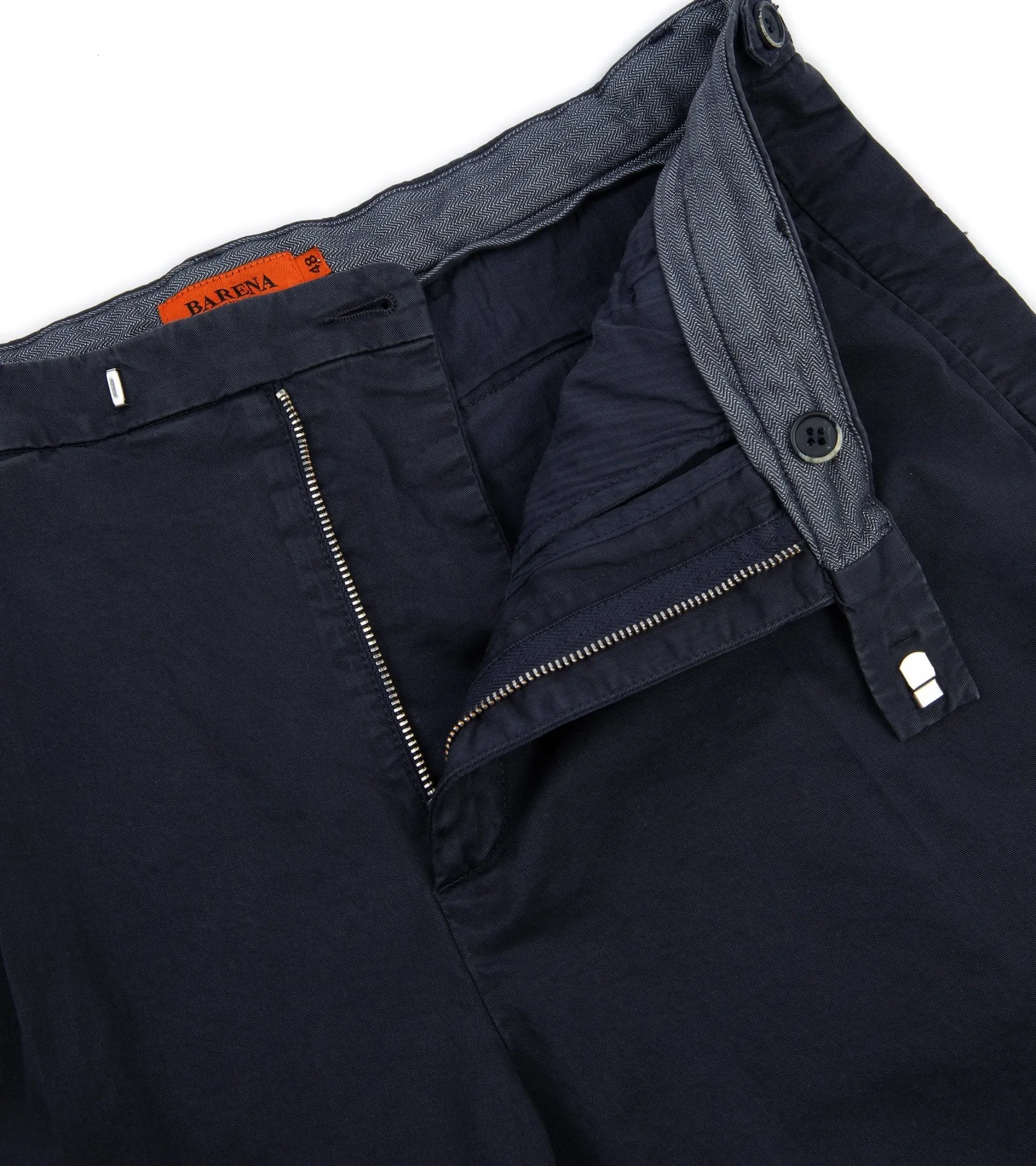 Navy Barena Masco Stino Cotton Trousers