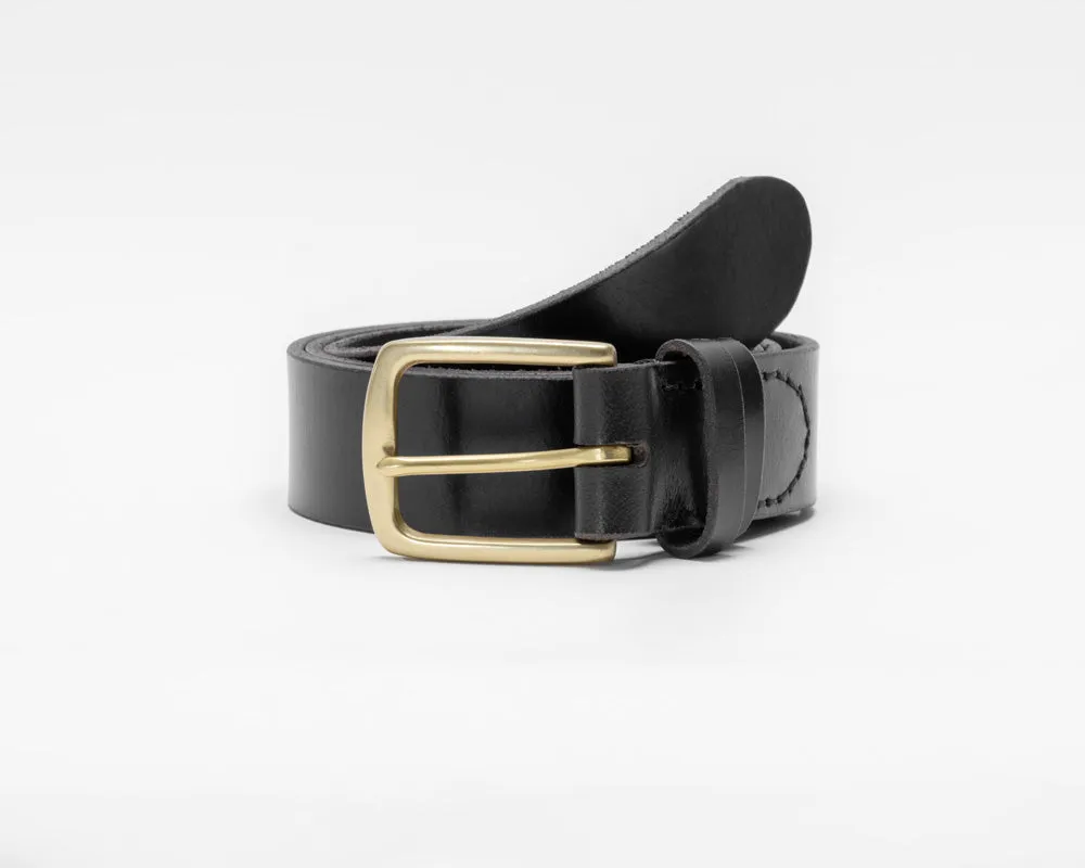 Black Noir Leather Belt