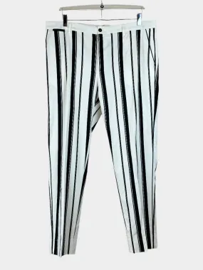 Black Wide Stripes Trousers