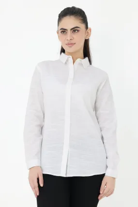 BUTTON-DOWN TOP-WHITE