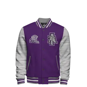 Cotton Fleece Varsity Jacket With No Lining