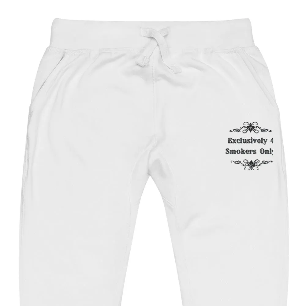 Exclusively 4 Smokers Only Unisex fleece sweatpants