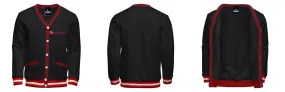 Fleece Varsity Cardigan With No Lining