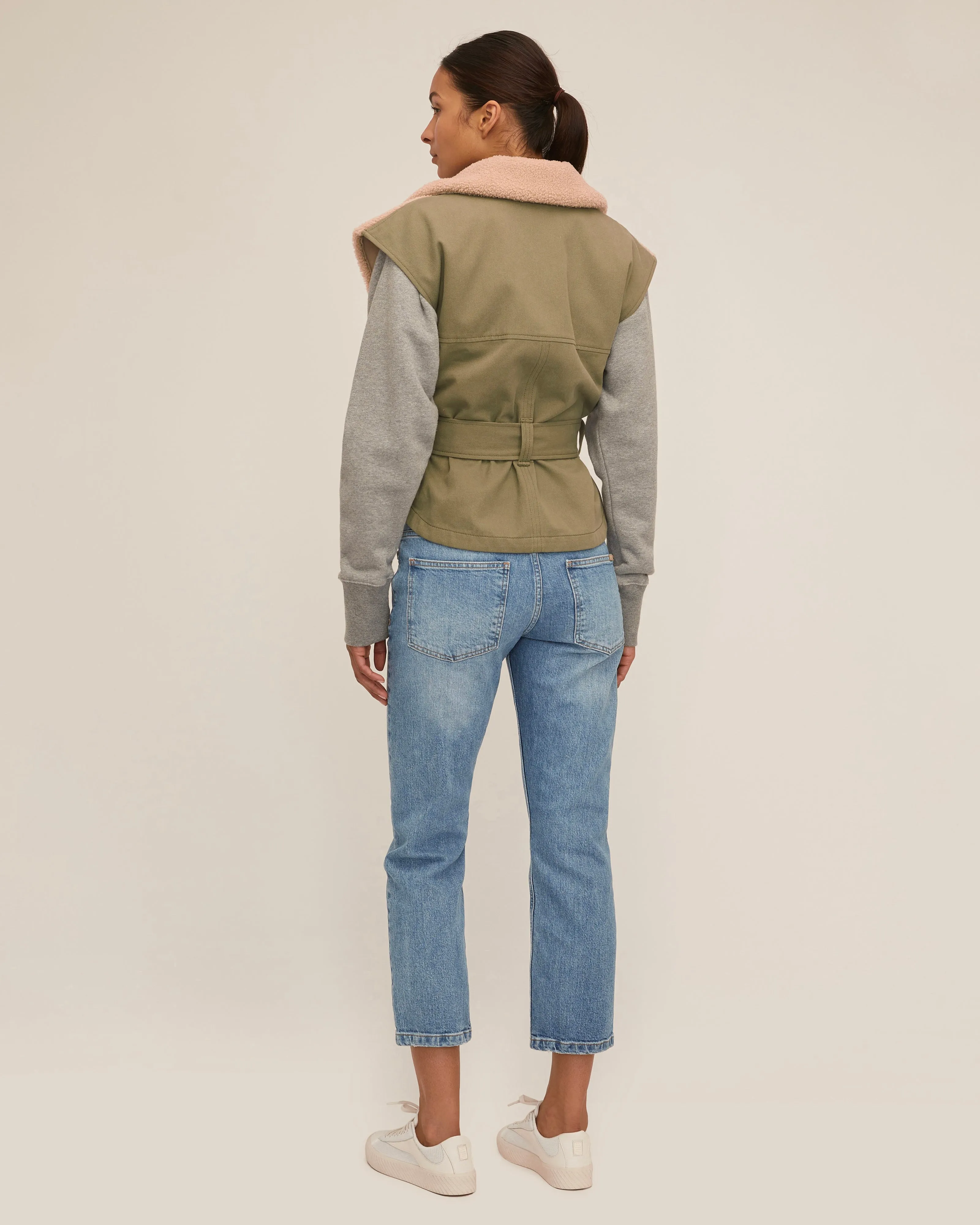 Frankie Sherpa Twill Vest