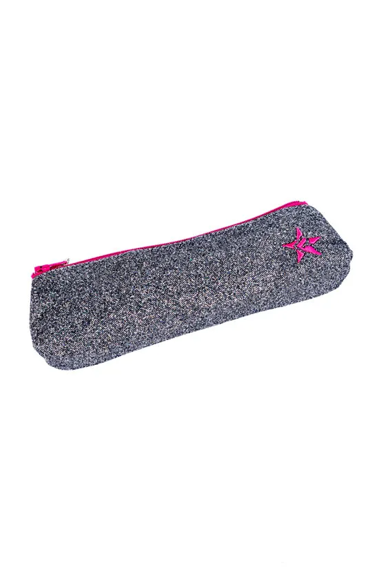 Moonstruck Rebel Pencil/Brush Bag with Pink Zipper