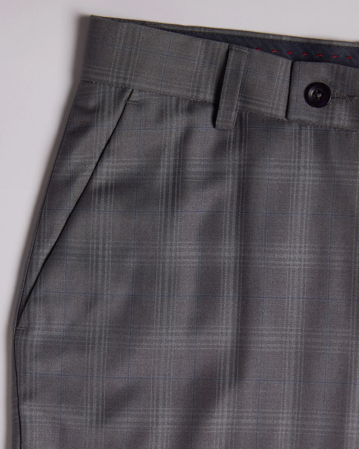 Opus Checkered Dress Pants - Grey