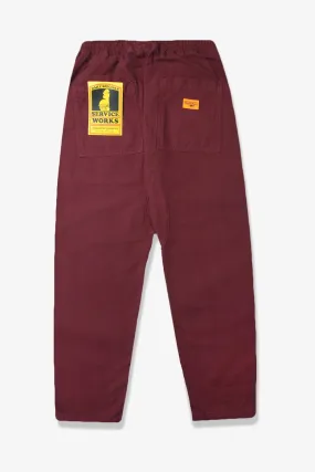 Service Works - Classic Chef Pants - Burgundy