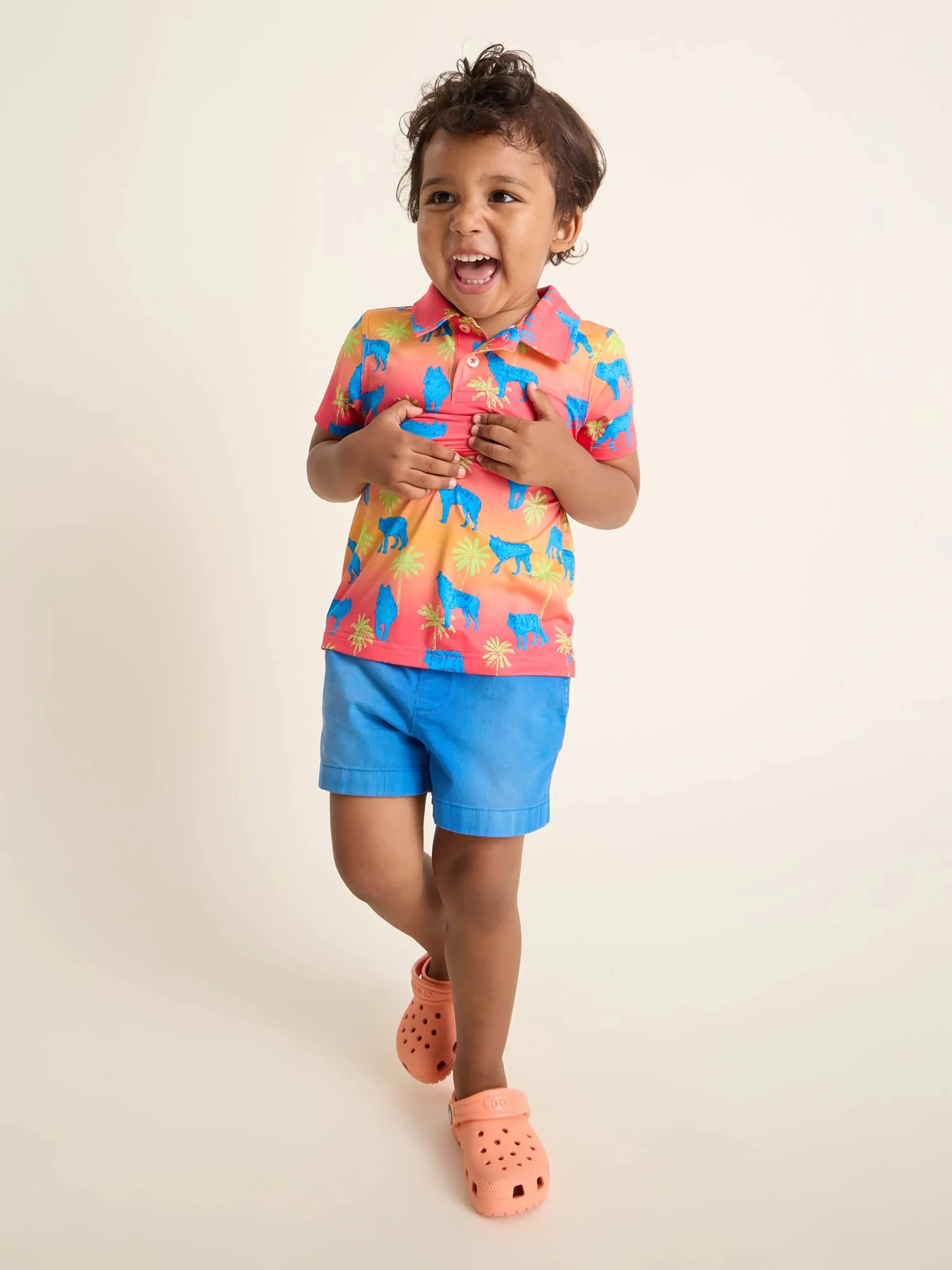 The Lil Howler Moon (Toddler Performance Polo)