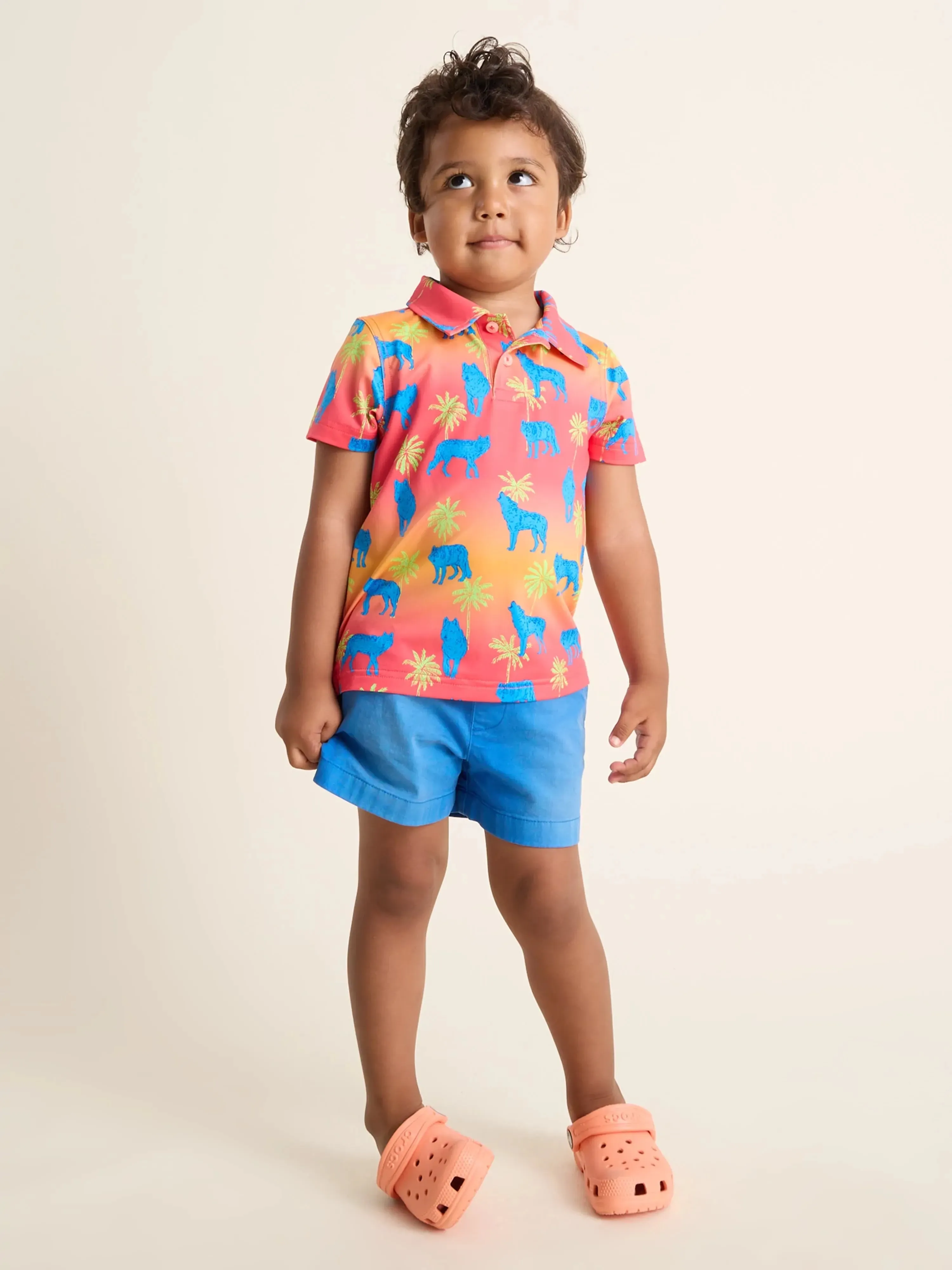 The Lil Howler Moon (Toddler Performance Polo)