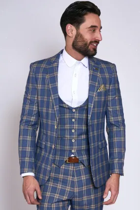 TONY - Blue Yellow Check Blazer